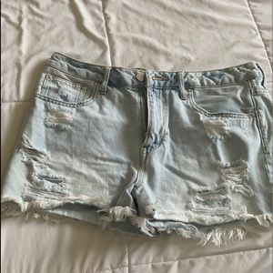 Denim ripped shorts, Jean shorts, distressed